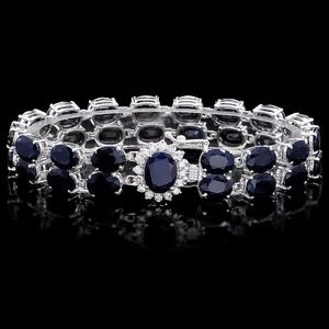 NWT 53.5ct SAPPHIRE & DIAMOND BRACELET - GORGEOUS!